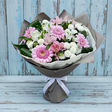 Букет цветов из:  Герберы, Альстромерии и Хризантемы #REPLACE_PRED# Зеленодольске
