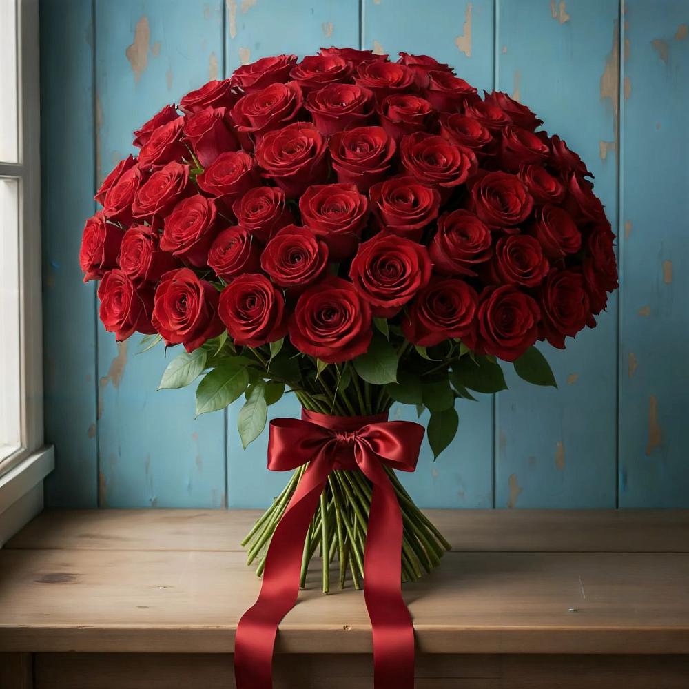 Букет Красные розы Блэк Меджик в Зеленодольске