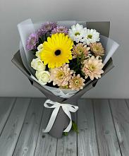 Букет цветов из:  Розы, Герберы и Хризантемы #REPLACE_PRED# Зеленодольске