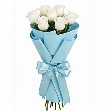 Букет 7 белых роз Проуд в Зеленодольске