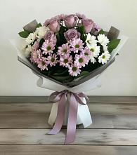 Букет цветов из:  Хризантемы и Розы в Зеленодольске