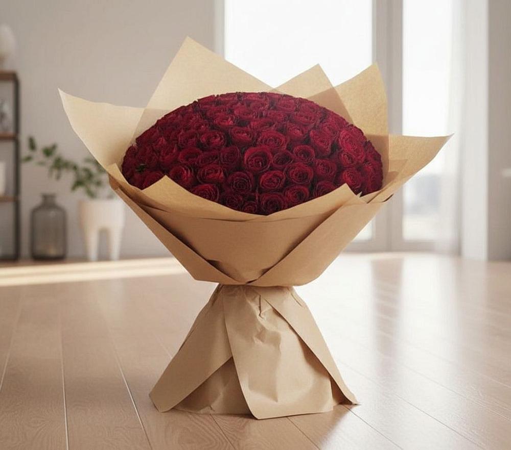 Букет 101 Красная роза в Зеленодольске