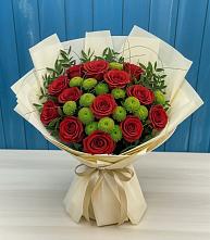 Букет цветов из:  Розы и Хризантемы #REPLACE_PRED# Зеленодольске