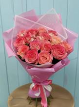 Букет 15 Розовых роз Равель в Зеленодольске