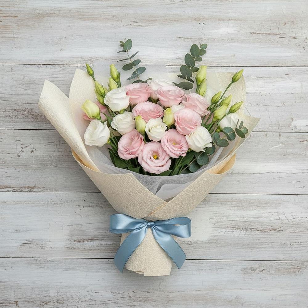 Букет цветов из: Лизиантусы в Зеленодольске